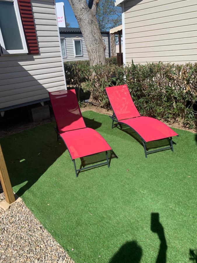 Mobilhome Vias Plage Dans Camping Buitenkant foto