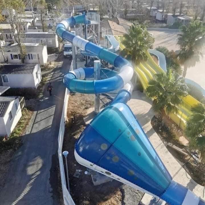 Mobilhome Vias Plage Dans Camping Buitenkant foto