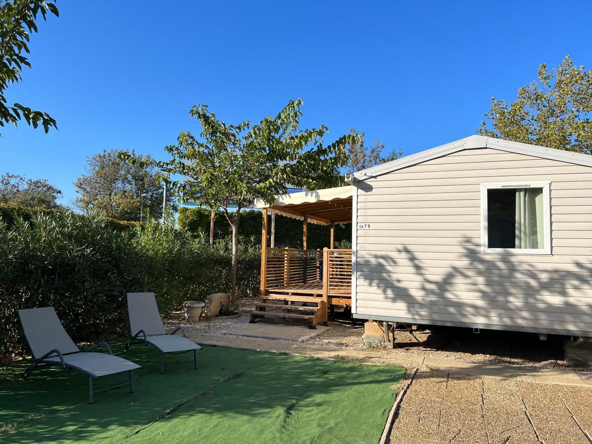Mobilhome Vias Plage Dans Camping Buitenkant foto